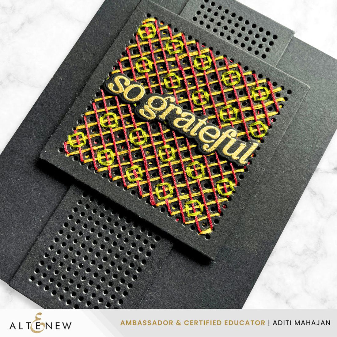 Altenew Wholehearted Sentiments Mother’s Day Edition Clear Stamp and Die Set cross stitch