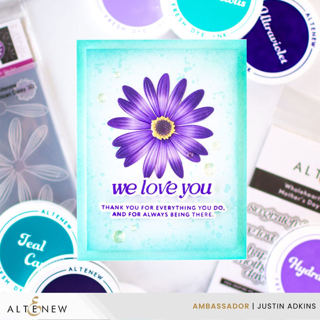 Altenew Wholehearted Sentiments Mother’s Day Edition Clear Stamp and Die Set love you