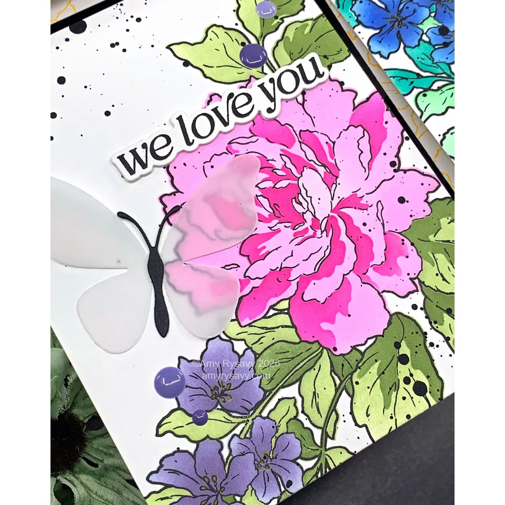 Altenew Wholehearted Sentiments Mother’s Day Edition Clear Stamp and Die Set we love you | color-code:ALT01