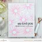Altenew Wholehearted Sentiments Mother’s Day Edition Clear Stamps alt11392 pink flowers