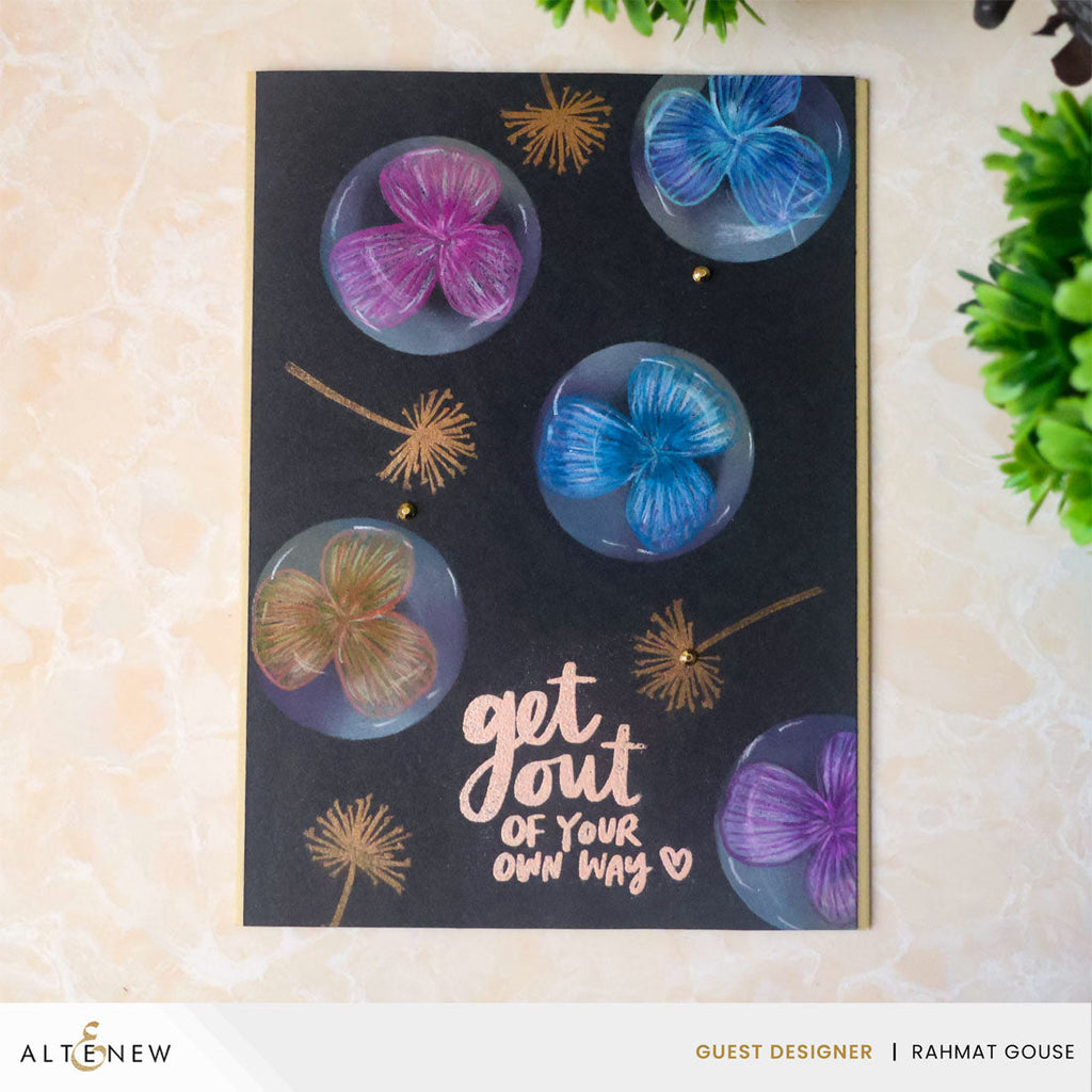 Altenew Wild One Clear Stamps alt7800 bubbles
