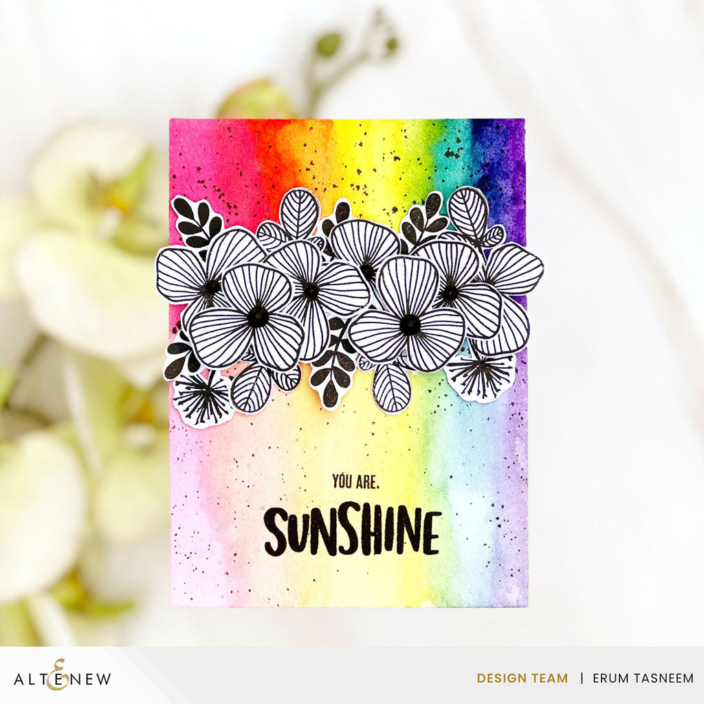 Altenew Wild One Clear Stamps alt7800 rainbow