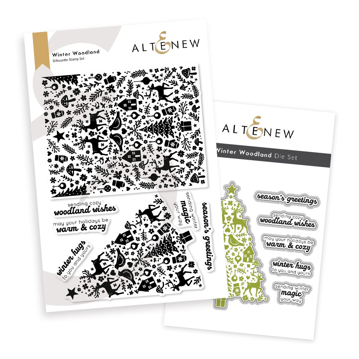 Altenew Winter Woodland Clear Stamp and Die Set
