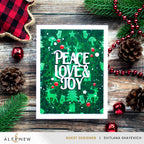 Altenew Winter Woodland Clear Stamps alt11534 peace love joy card