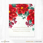 Altenew Winterberry Poinsettias 3D Embossing Folder alt11536 wishing you a season of joy card