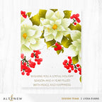 Altenew Winterberry Poinsettias 3D Embossing Folder and Stencil Set joyful holiday card