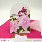 Altenew Winterberry Poinsettias Stencils alt11537 season's greetings card