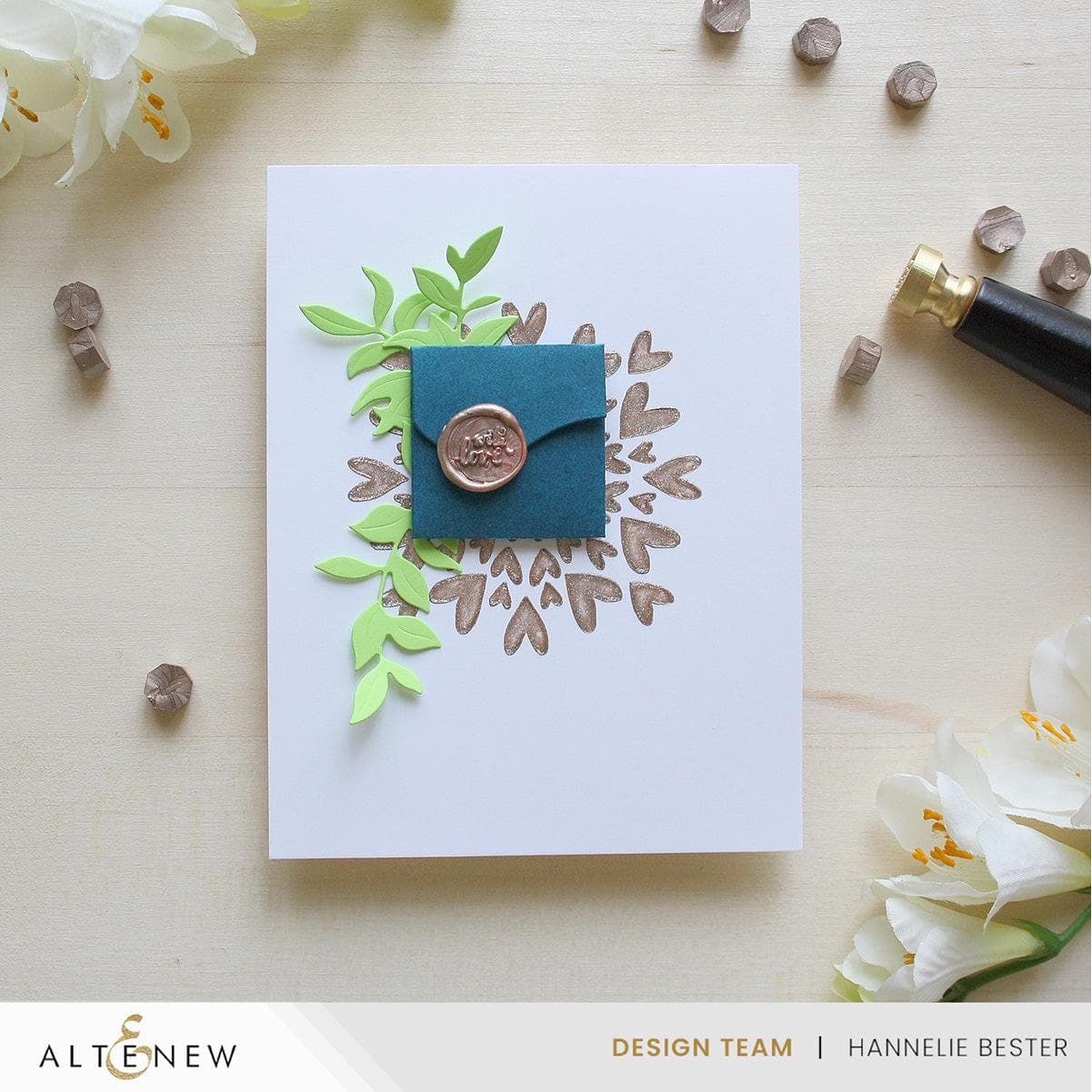Altenew With Love Wax Seal Stamp alt10815 envelope