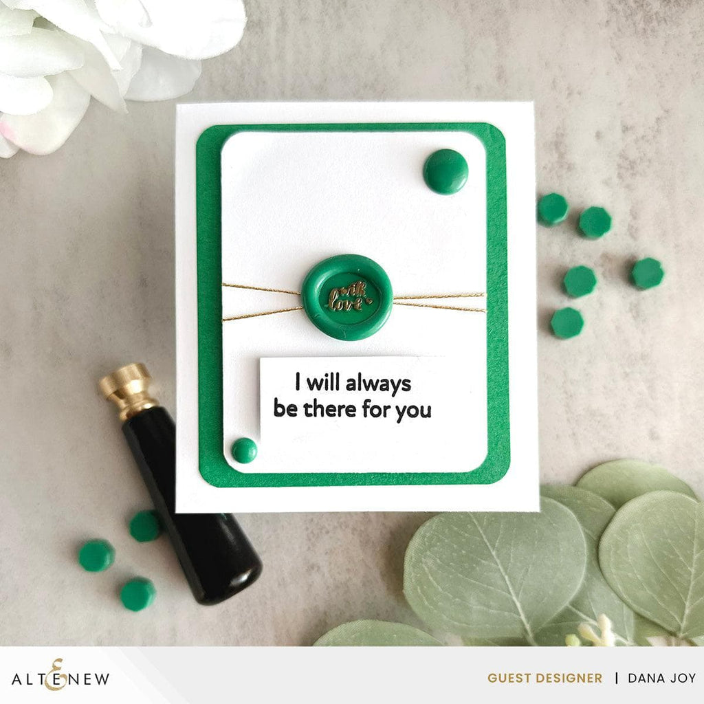 Altenew With Love Wax Seal Stamp alt10815 green