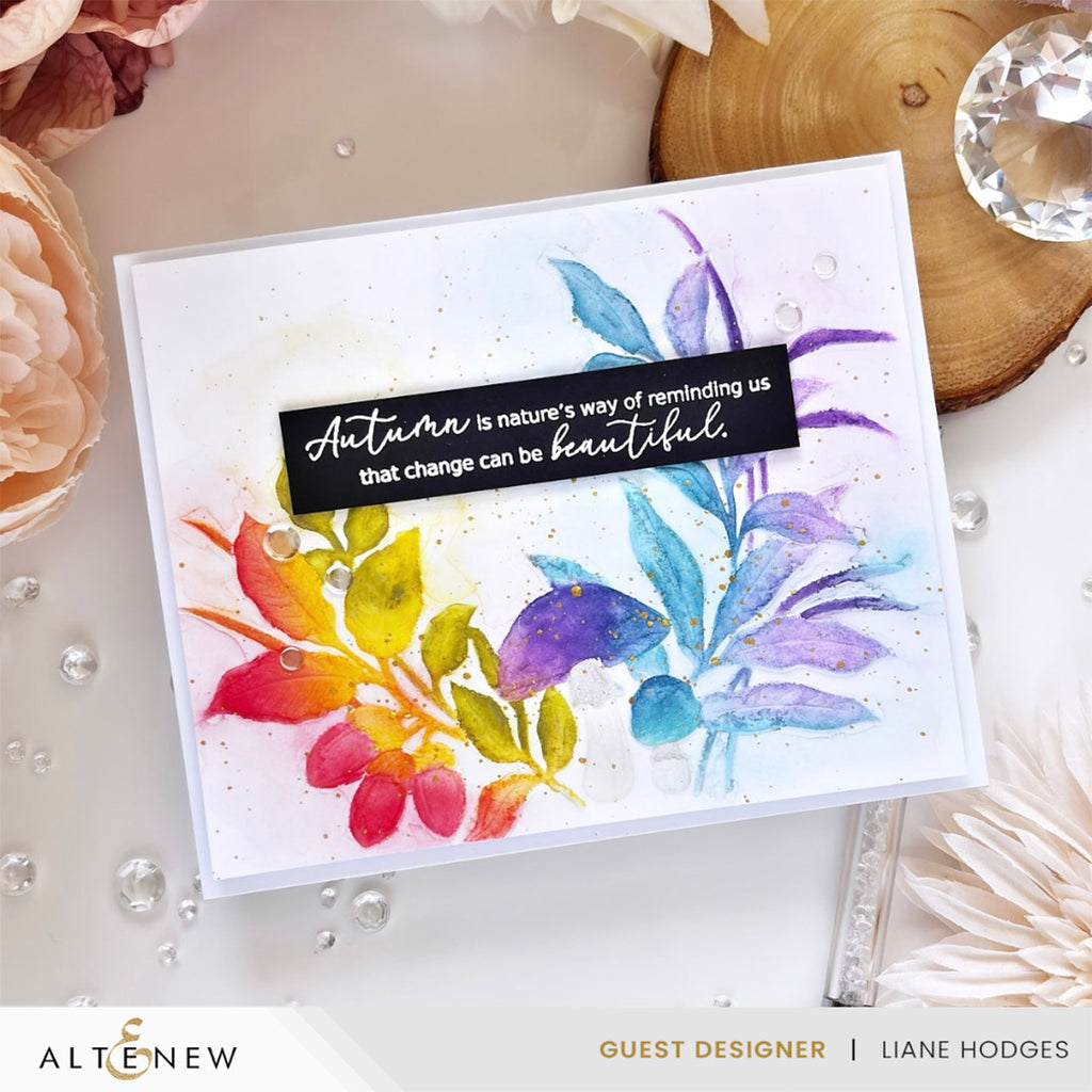 Altenew Woodland Path 3D Embossing Folder alt10955 rainbow