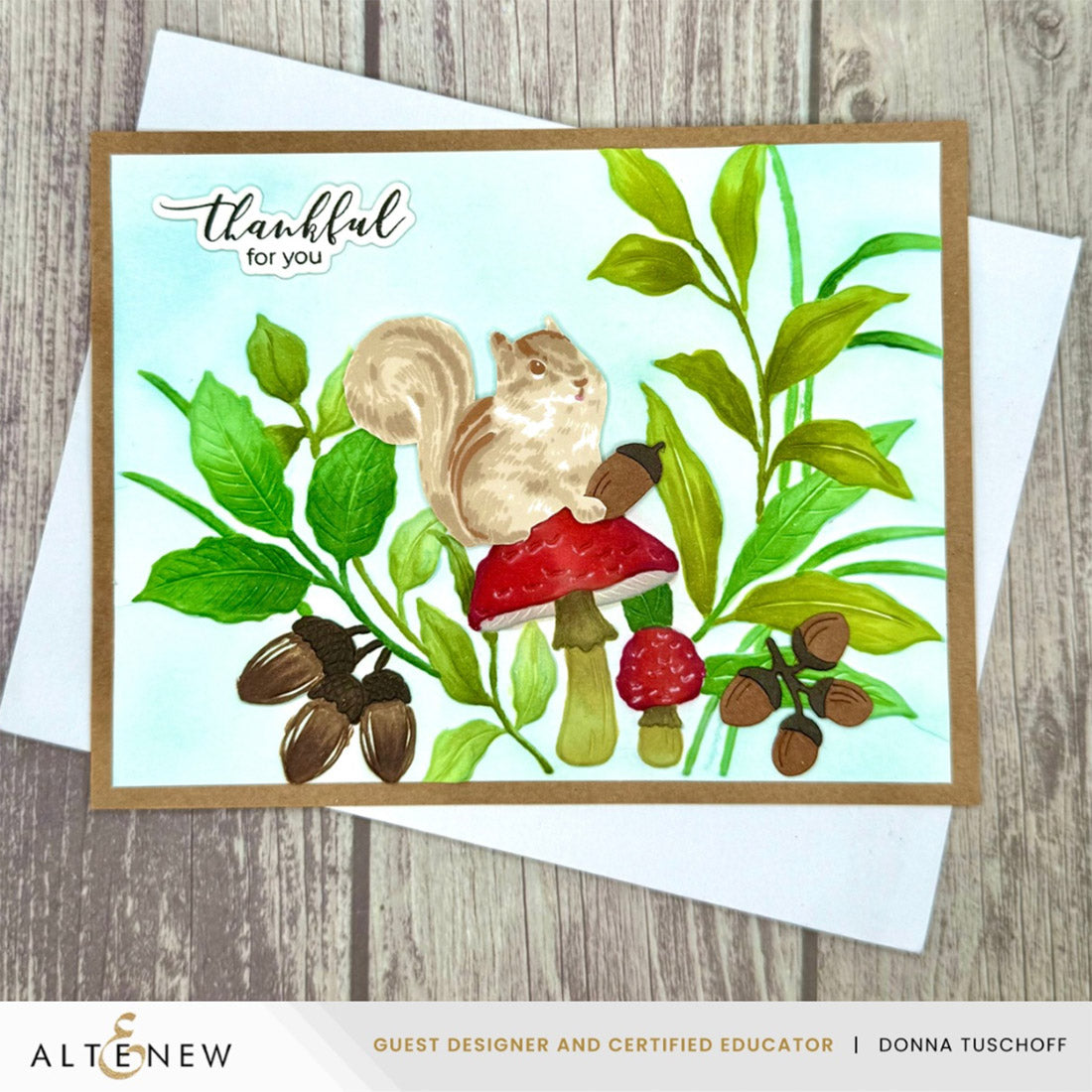 Altenew Woodland Path 3D Embossing Folder alt10955 thankful