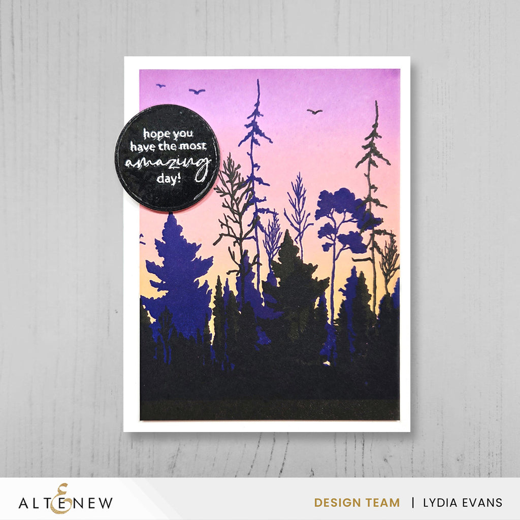 Altenew Woodland Silhouette Clear Stamp alt11538 have an amazing day card