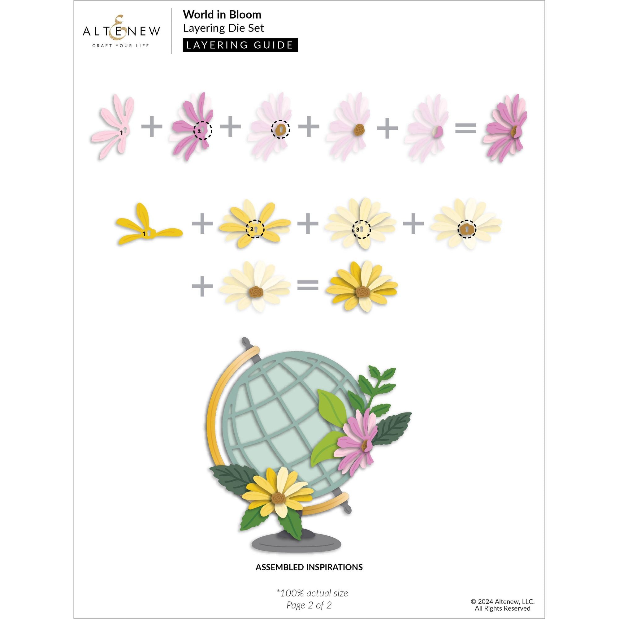 Altenew World In Bloom Dies and Blooming Floral Swag Press Plate Set*