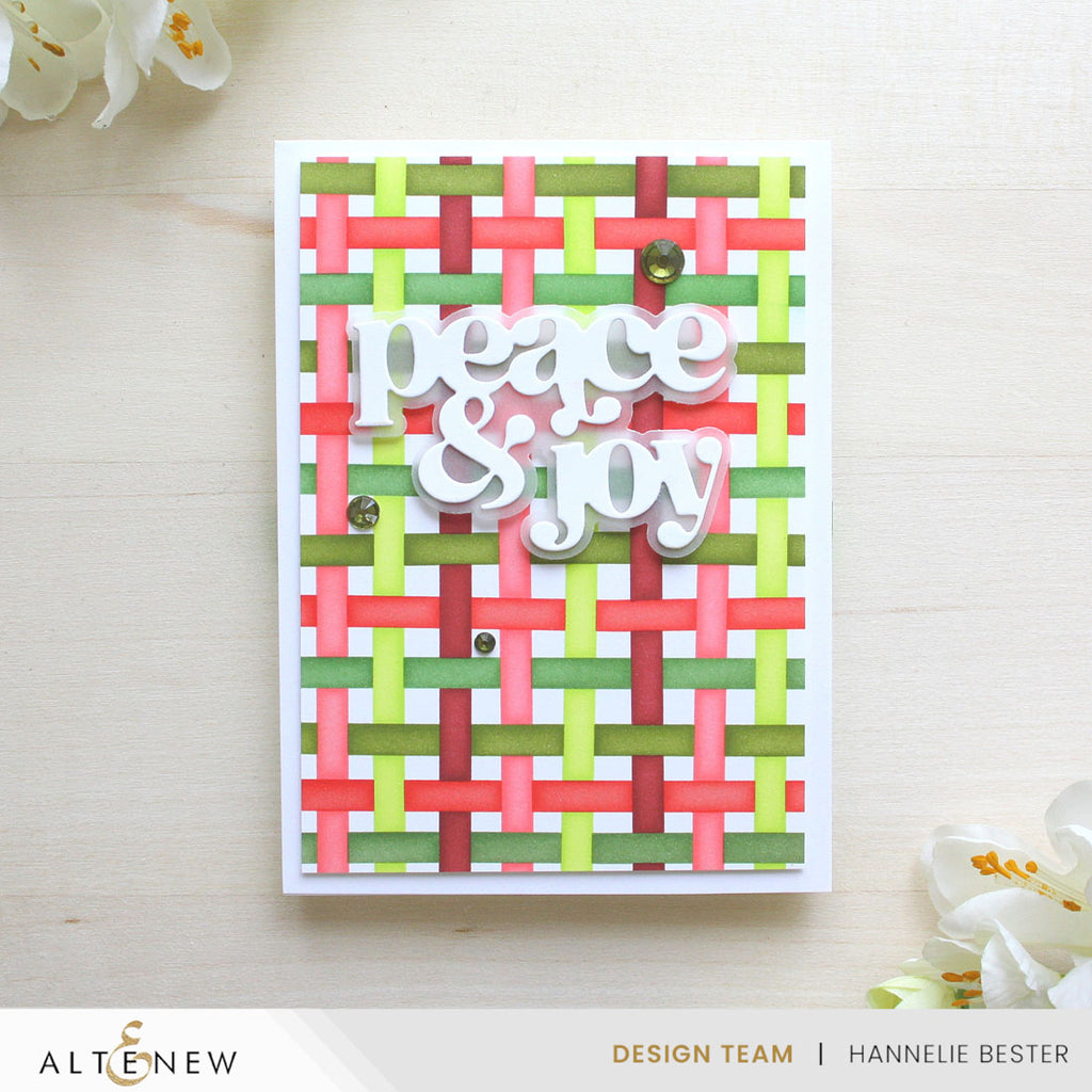 Altenew Woven Ribbon Builder Stencils alt10595 peace