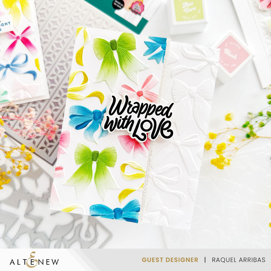 Altenew Wrapped With Love Clear Stamp Die and Press Plate Set bows