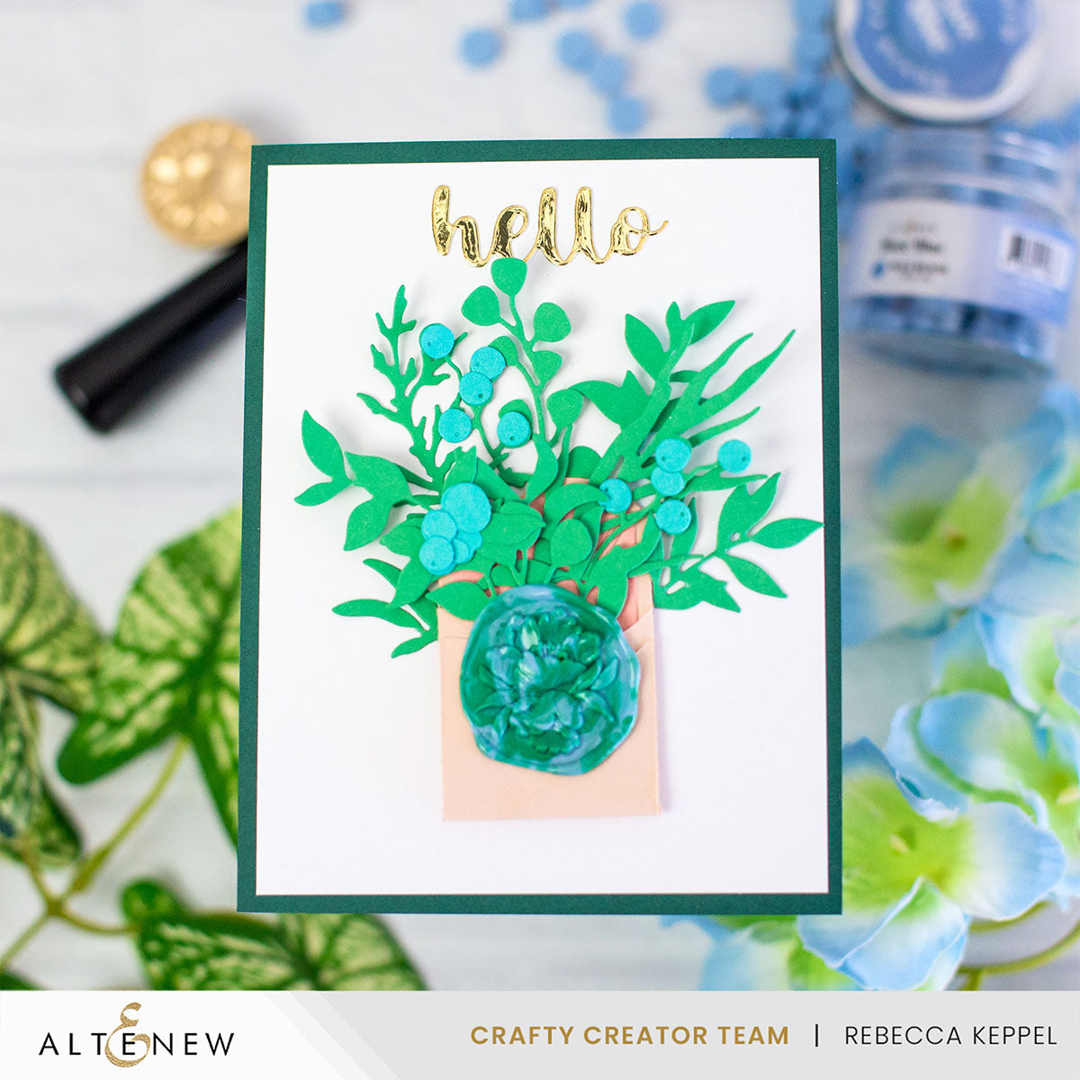 Altenew Zero-Waste Berries and Branches Die alt10701 greenery