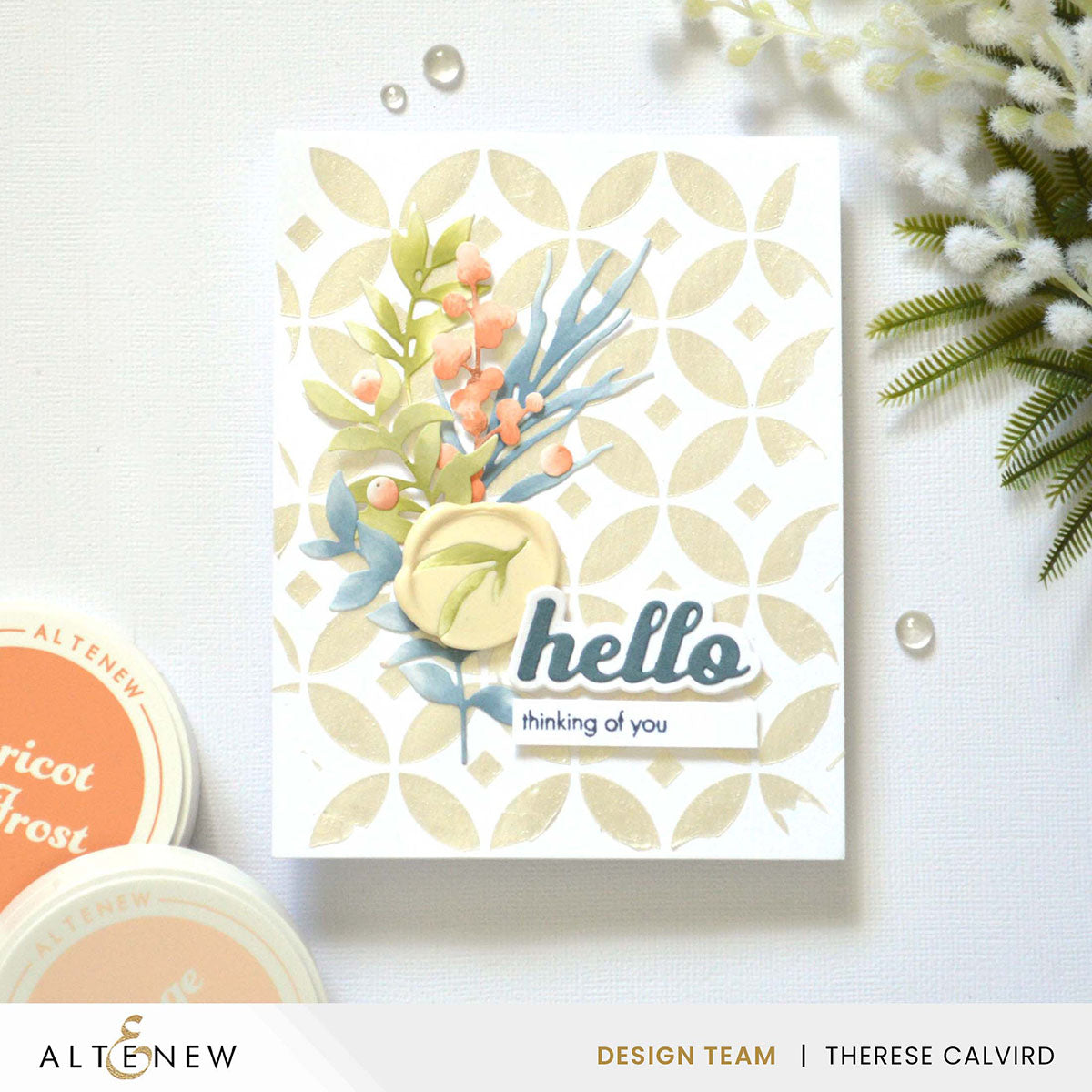 Altenew Zero-Waste Berries and Branches Die alt10701h hello