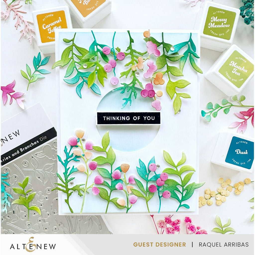 Altenew Zero-Waste Berries and Branches Die alt10701 thinking of you