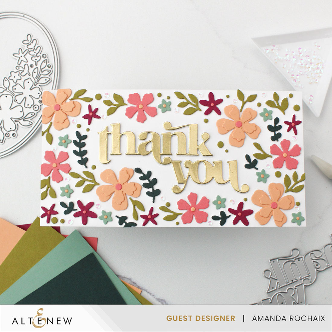 Altenew Zero-Waste Oval Serenity Dies alt10802 thank you