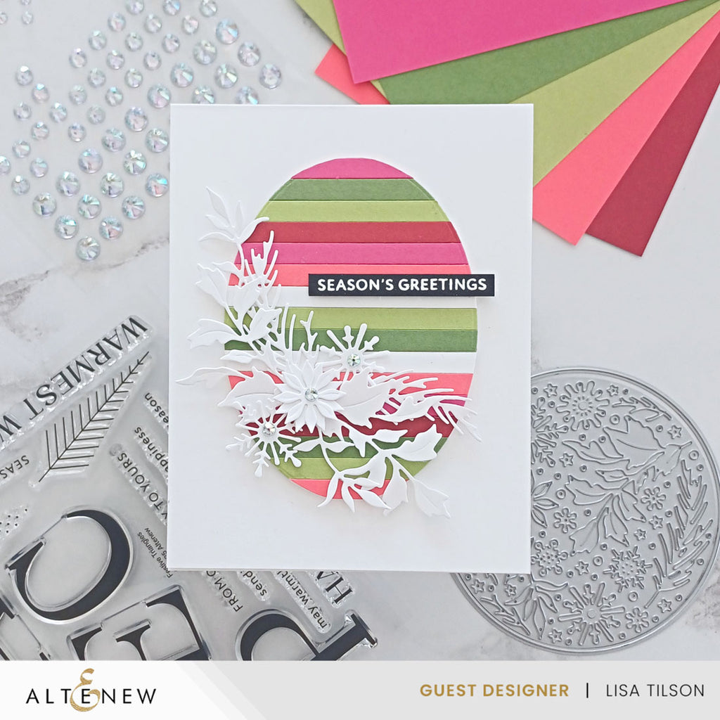Altenew ZeroWaste Ornamental Winter Pattern Die alt10929 stripes