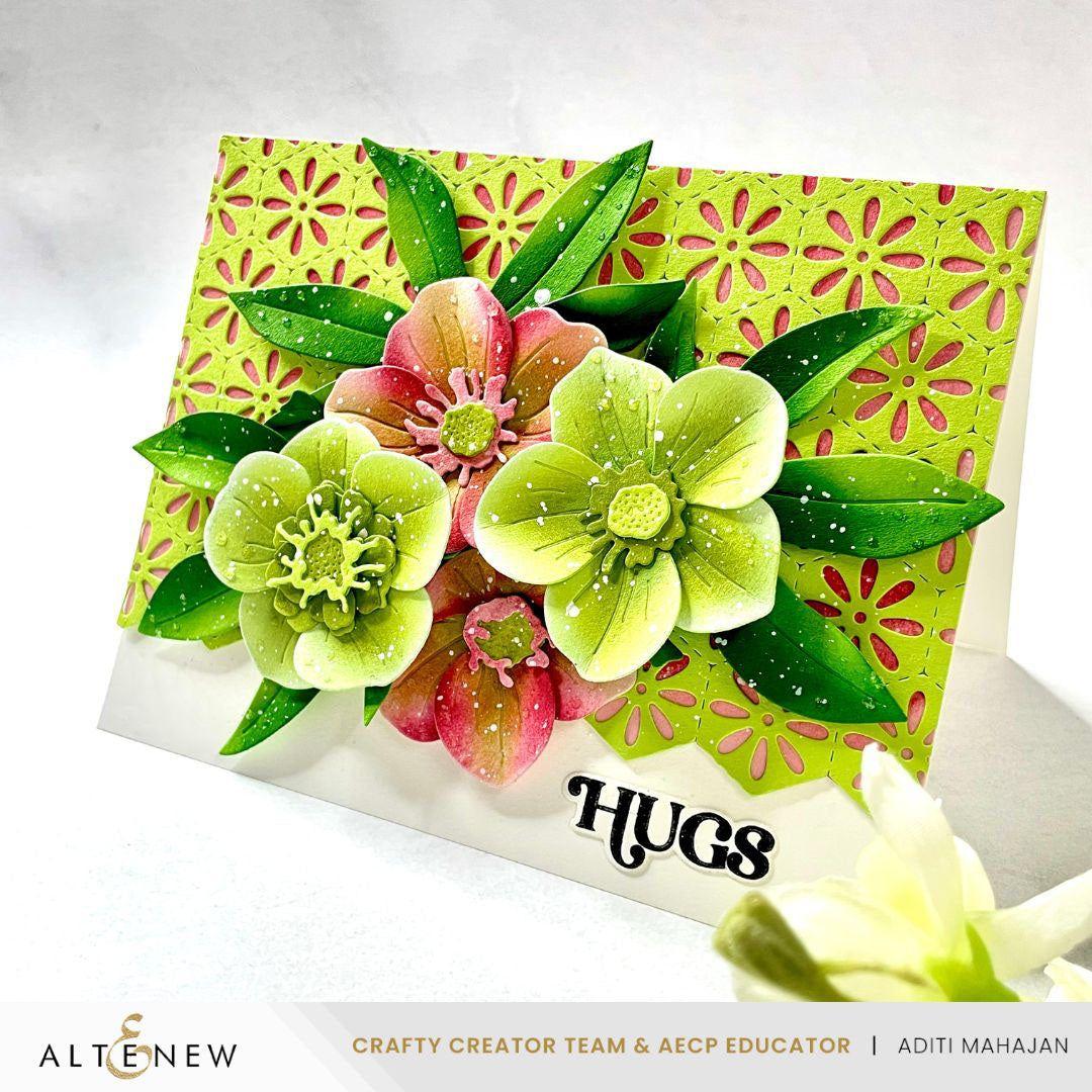 Altenw Craft A Flower Hellebore Layering Dies alt10383 bright green