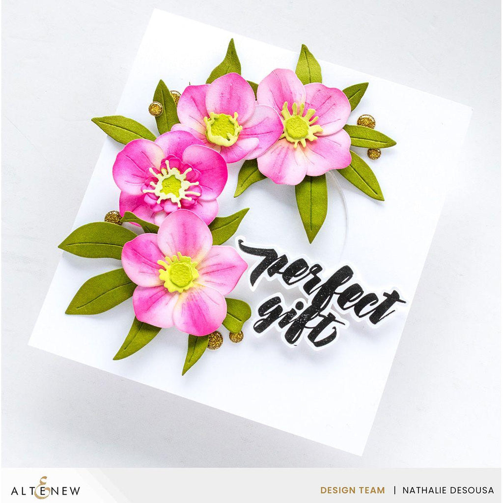 Altenw Craft A Flower Hellebore Layering Dies alt10383 pink flowers