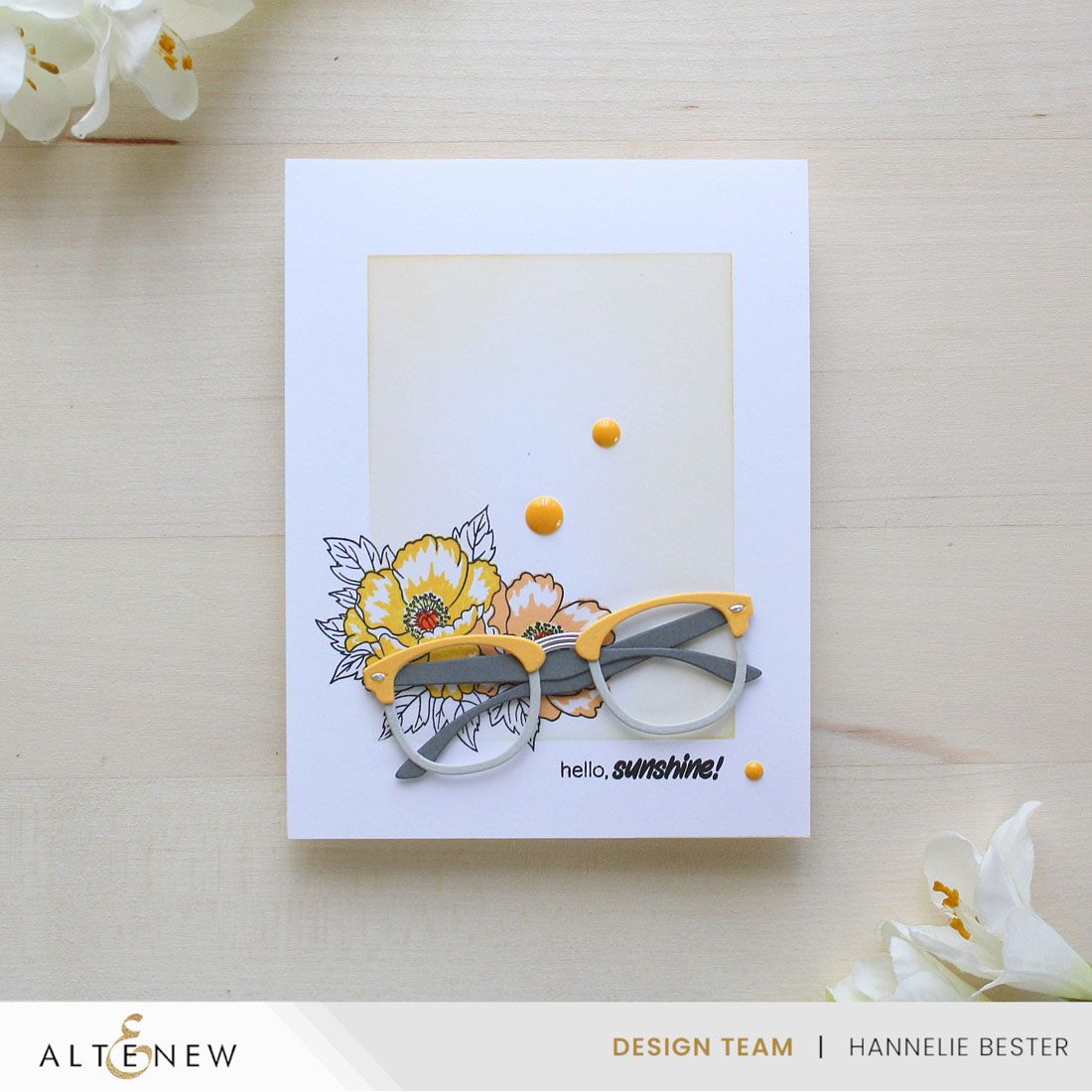 Altnew Mini Delight Stylish Shades Stamp and Die Set alt11257bn hello sunshine