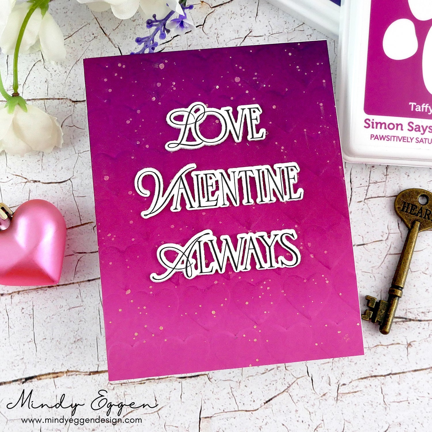 Simon Says Stamp Always and Forever Companions Wafer Dies 1246sdc To Be Loved Valentine's Day Card | color-code:ALT08