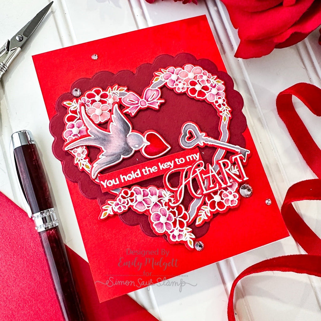 Simon Says Clear Stamps Always and Forever 2162ssc To Be Loved Valentine's Day Card | color-code:ALT04