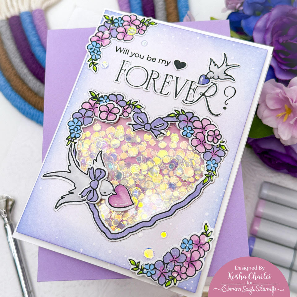 Simon Says Clear Stamps Always and Forever 2162ssc To Be Loved Valentine's Day Card | color-code:ALT02