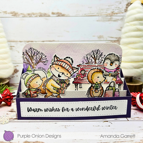 Purple Onion Designs Rusty And Piper Cling Stamp pod1355 Wonderful Winter Christmas Pop Up