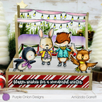 Purple Onion Designs Ice Skating Rink Cling Stamp pod1374 Wonderful Winter Christmas Pop Up
