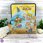 Purple Onion Designs Wade Cling Stamp pod1342 beach fox