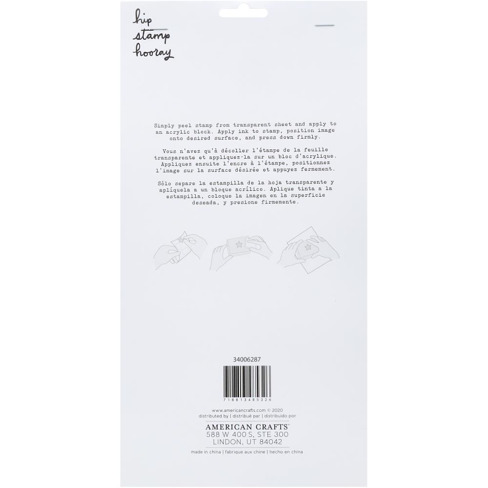 American Crafts Diamonds Clear Stamp Set 34006287 backer