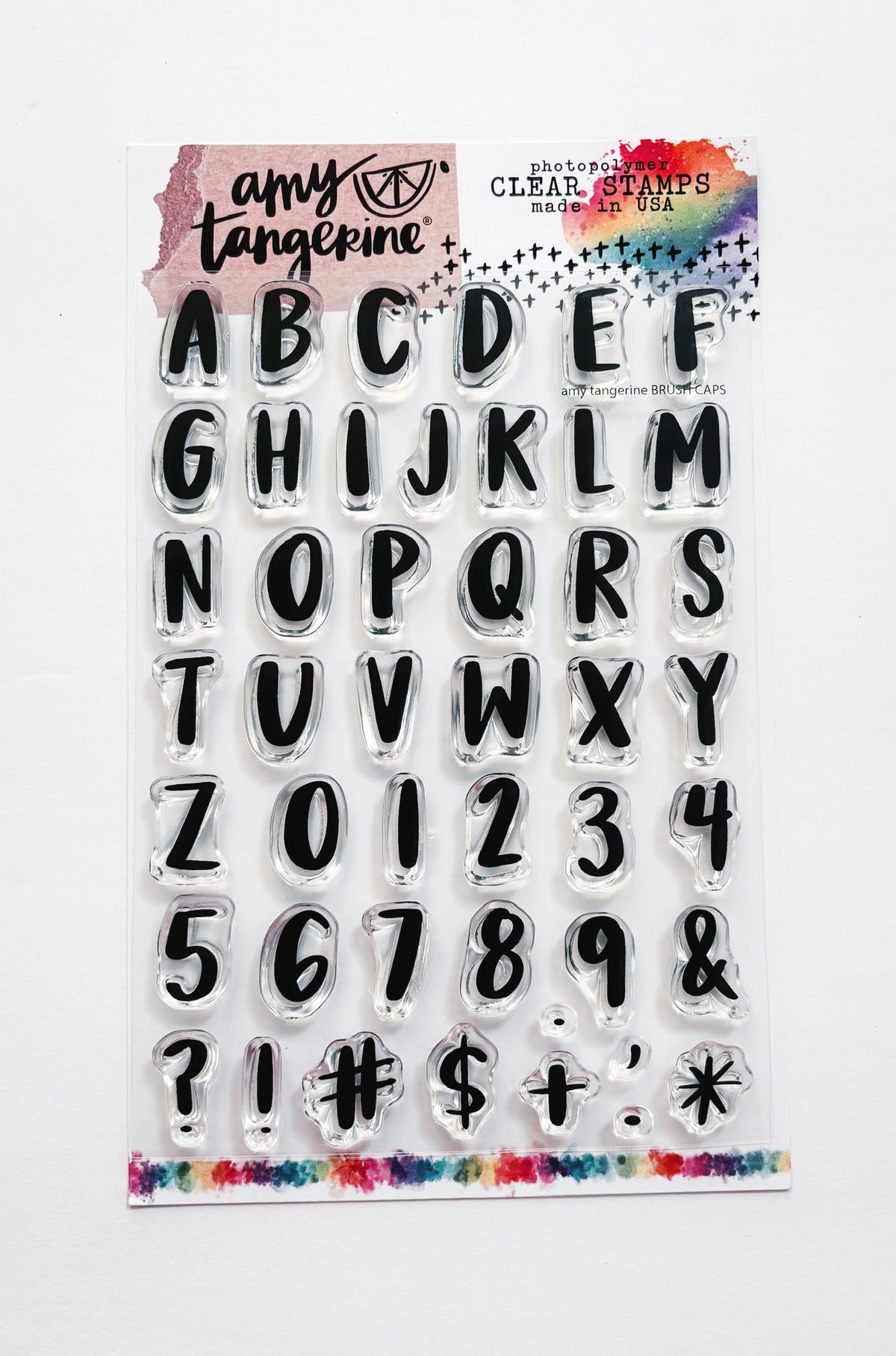 Amy Tangerine Brush Caps Alphabet Stamps