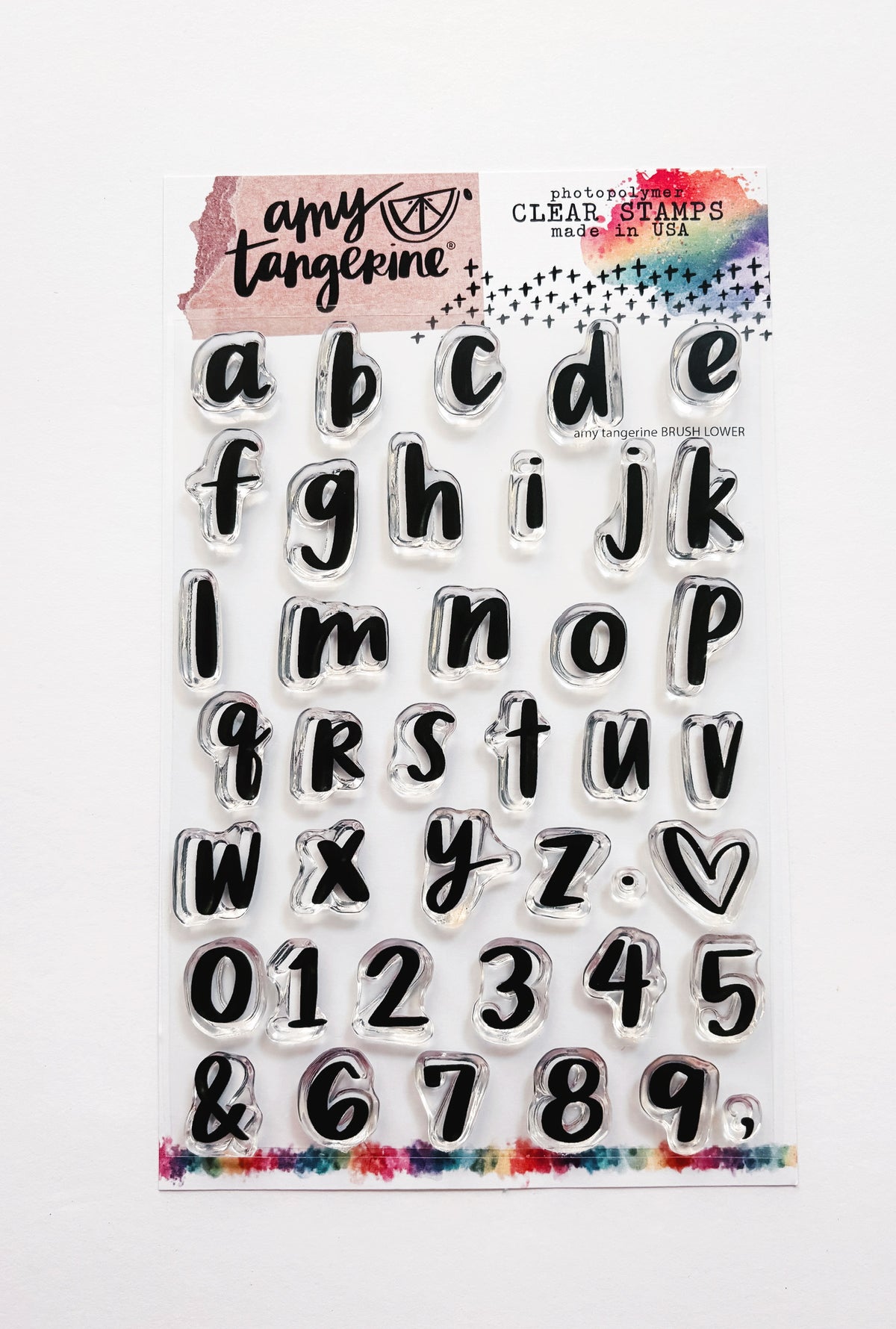 Amy Tangerine Brush Lower Alphabet Stamps