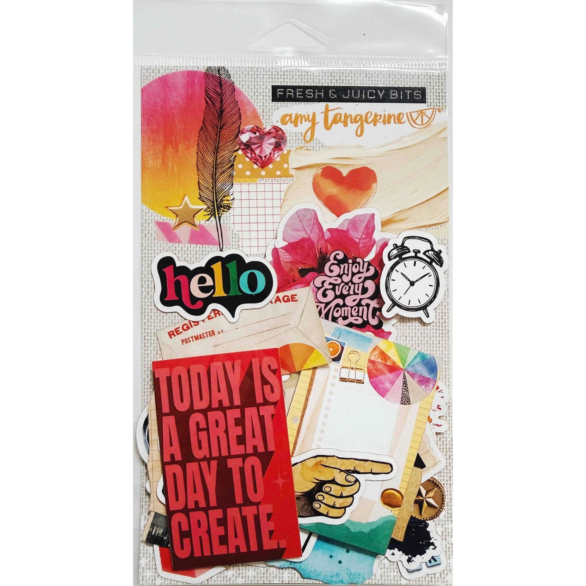 Amy Tangerine Fresh and Juicy Bits Ephemera 1 Die Cut Shapes
