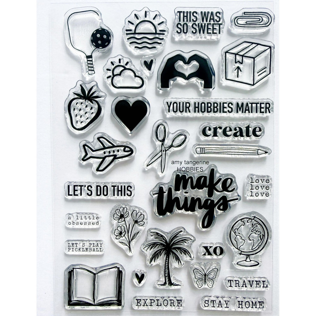 Amy Tangerine Hobbies Stamps without backer