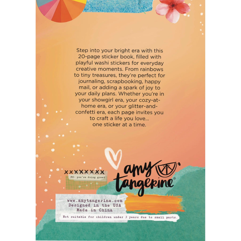 Amy Tangerine In My Colorful Era Washi Stickers 20 Page Book back
