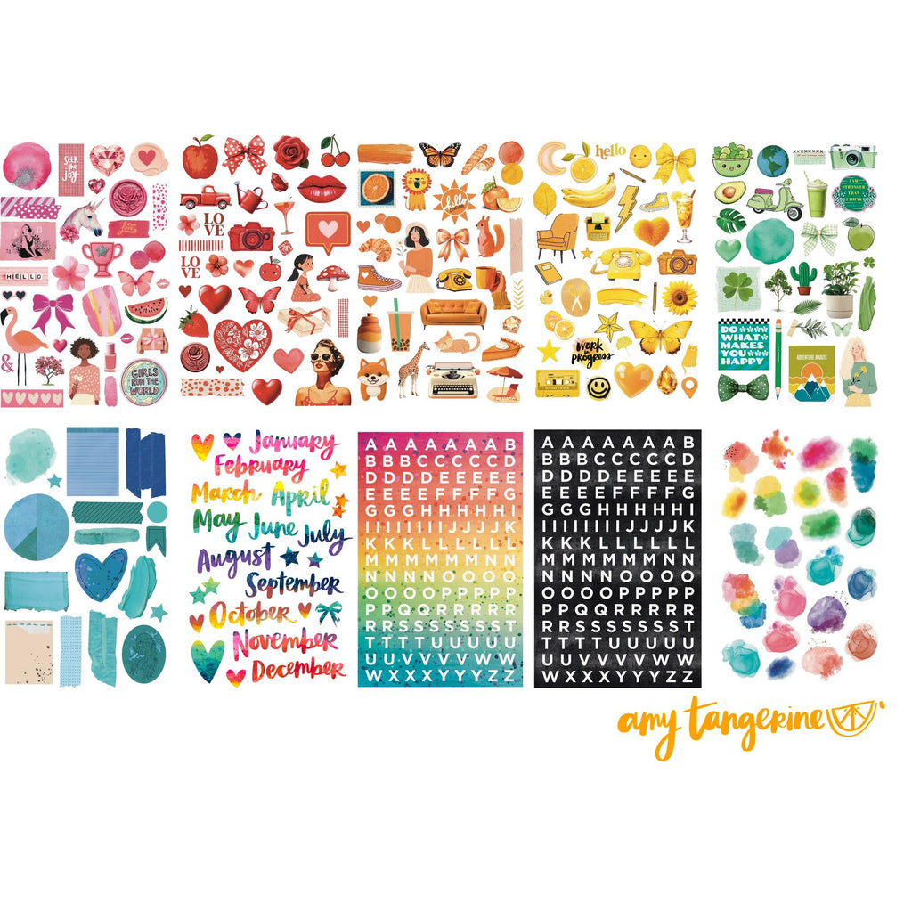Amy Tangerine In My Colorful Era Washi Stickers 20 Page Book samples