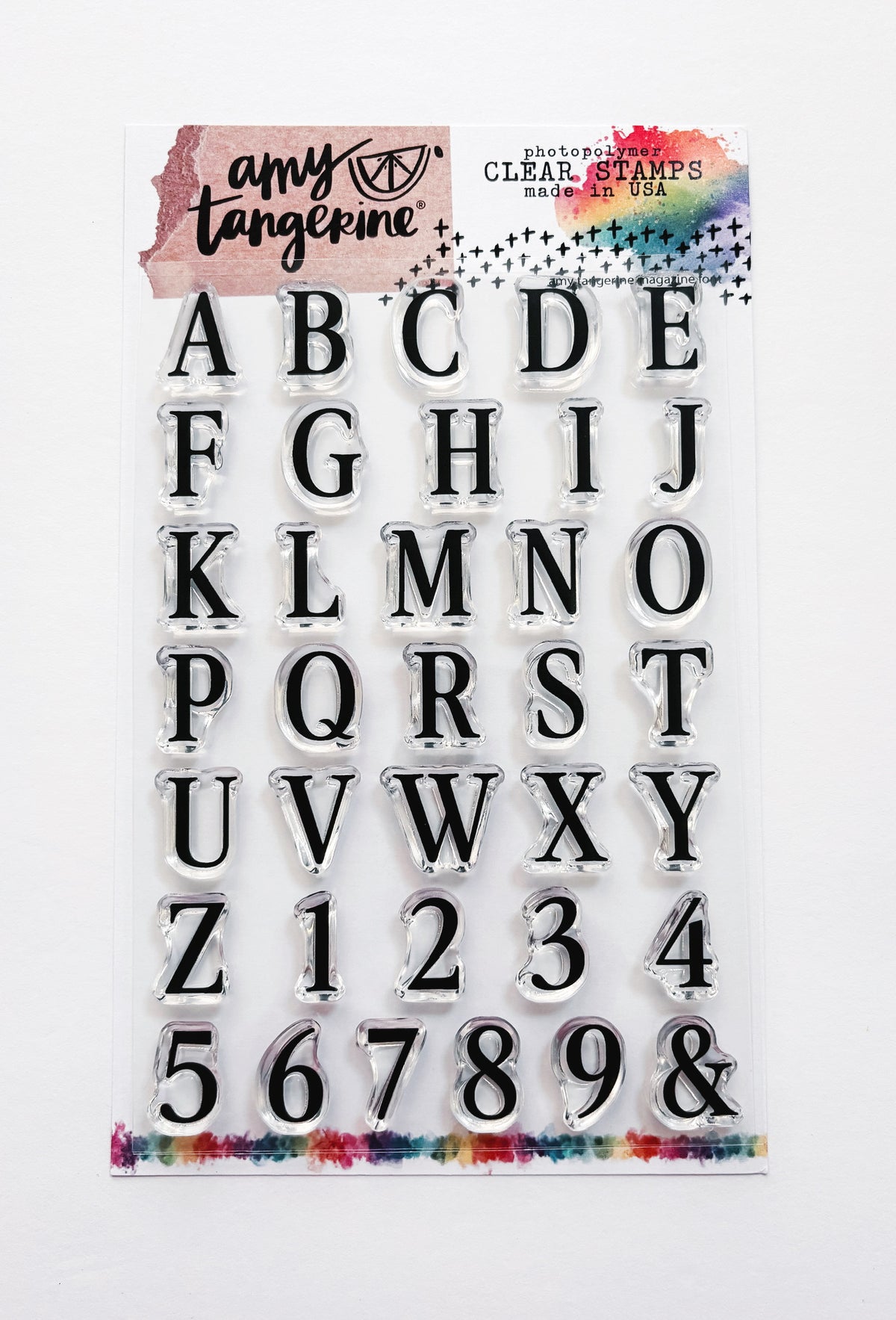Amy Tangerine Magazine Font Alphabet Stamps