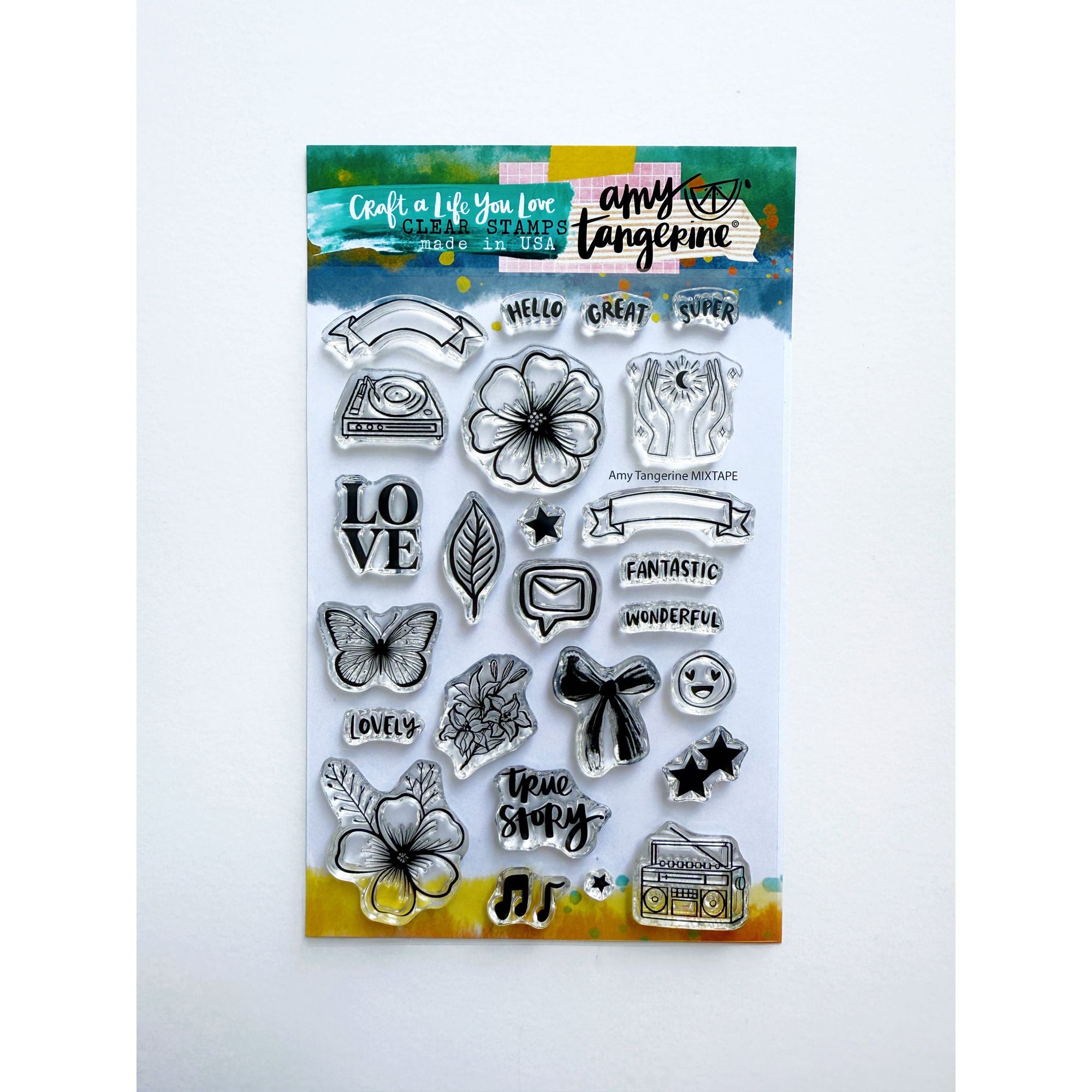 Amy Tangerine Mixtape Stamps