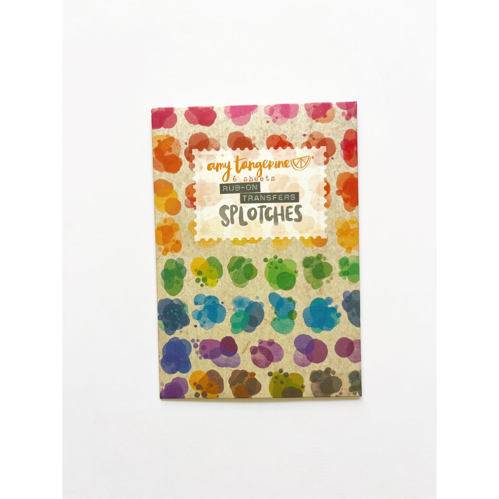 Amy Tangerine Splotches Rub-On Transfer Sheets