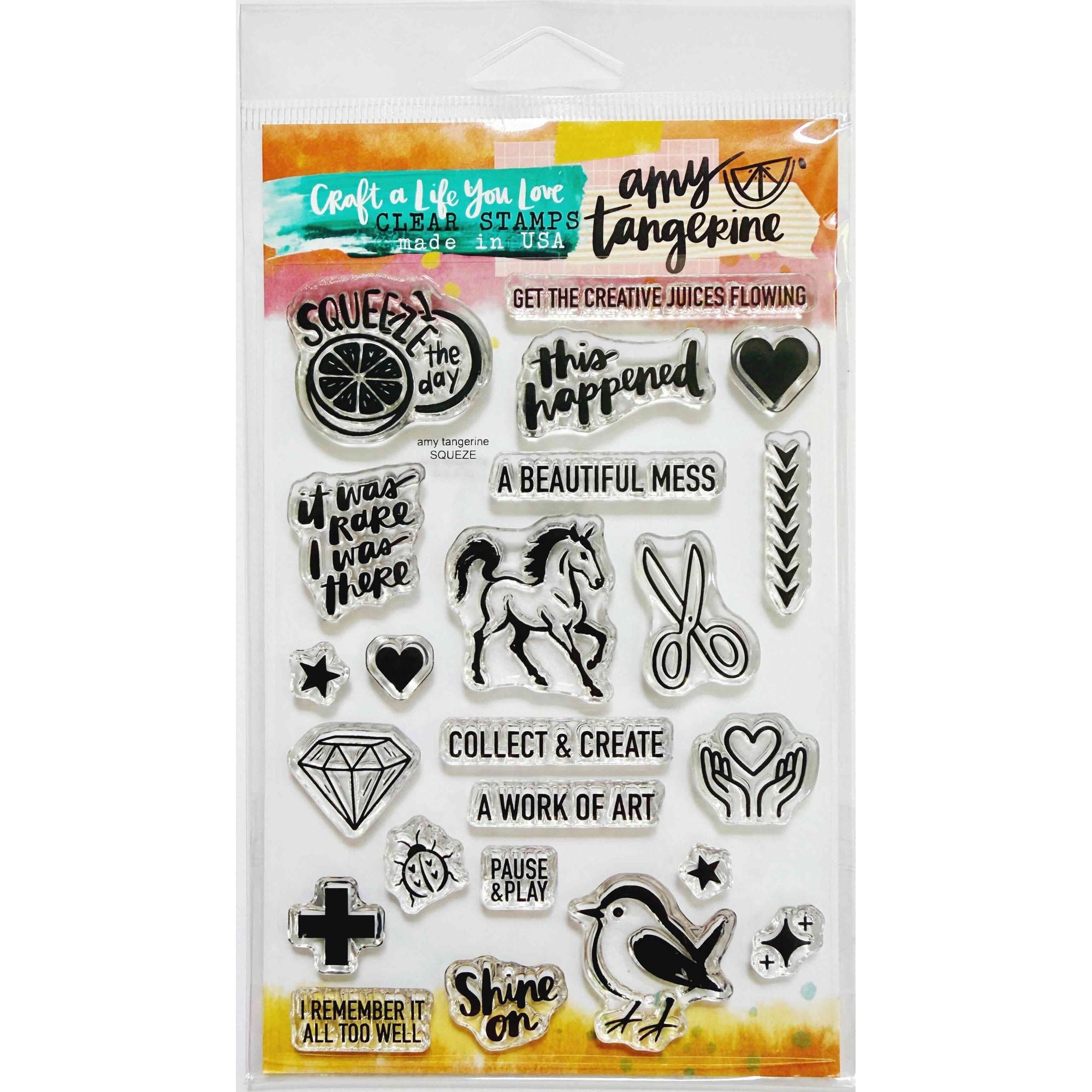 Amy Tangerine Squeeze Stamps