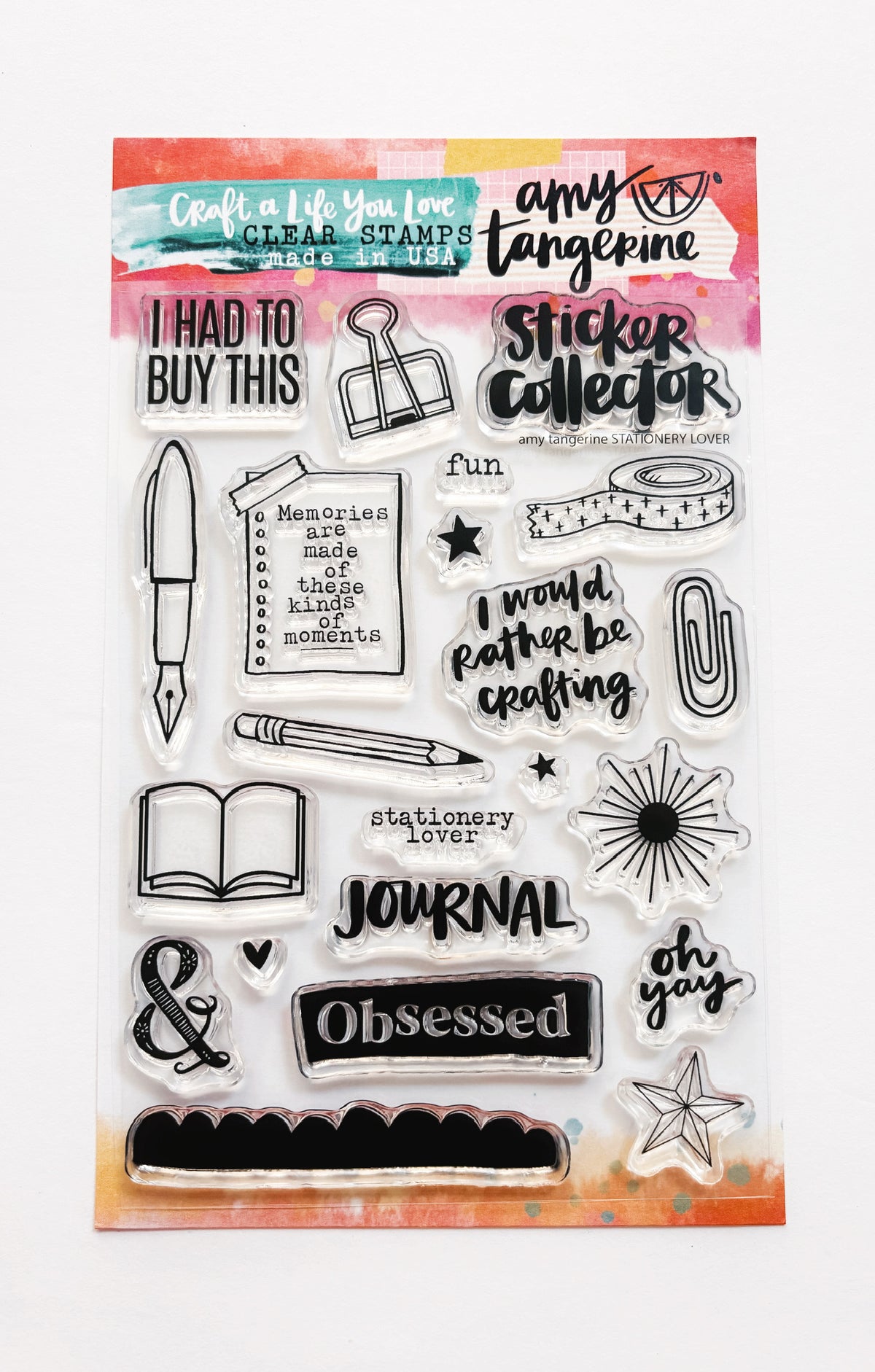 Amy Tangerine Stationery Lover Stamps