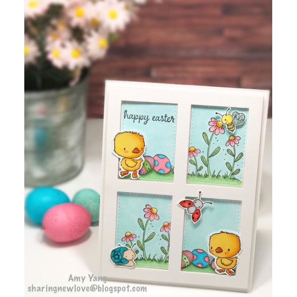Purple Onion Designs Bloom No. 2 Cling Stamp pod1011 Chicks Easter Flowers Amy Yang