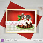 Purple Onion Designs Flappy's Figgy Pudding Unmounted Cling Stamp pod5067