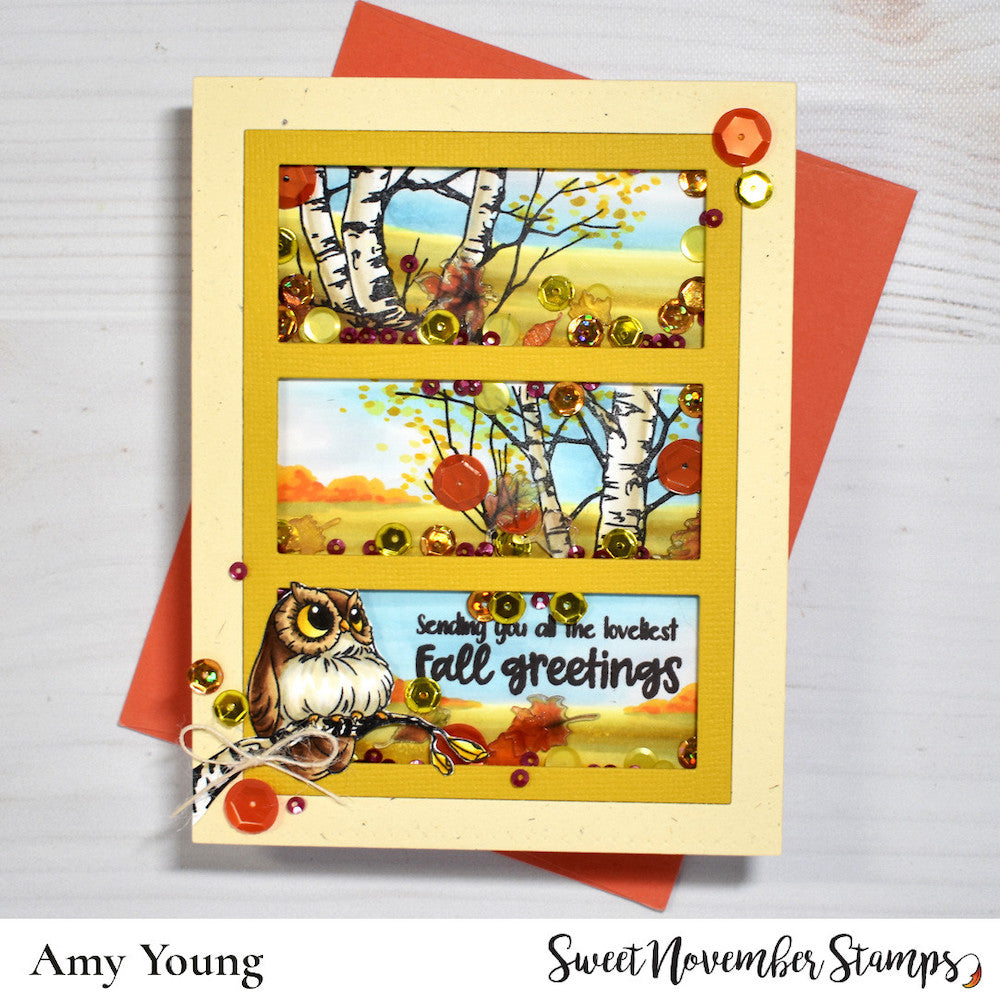 Sweet November Stamps Fall is in the Air Clear Stamp Set sns-fa-ow-23 Amy