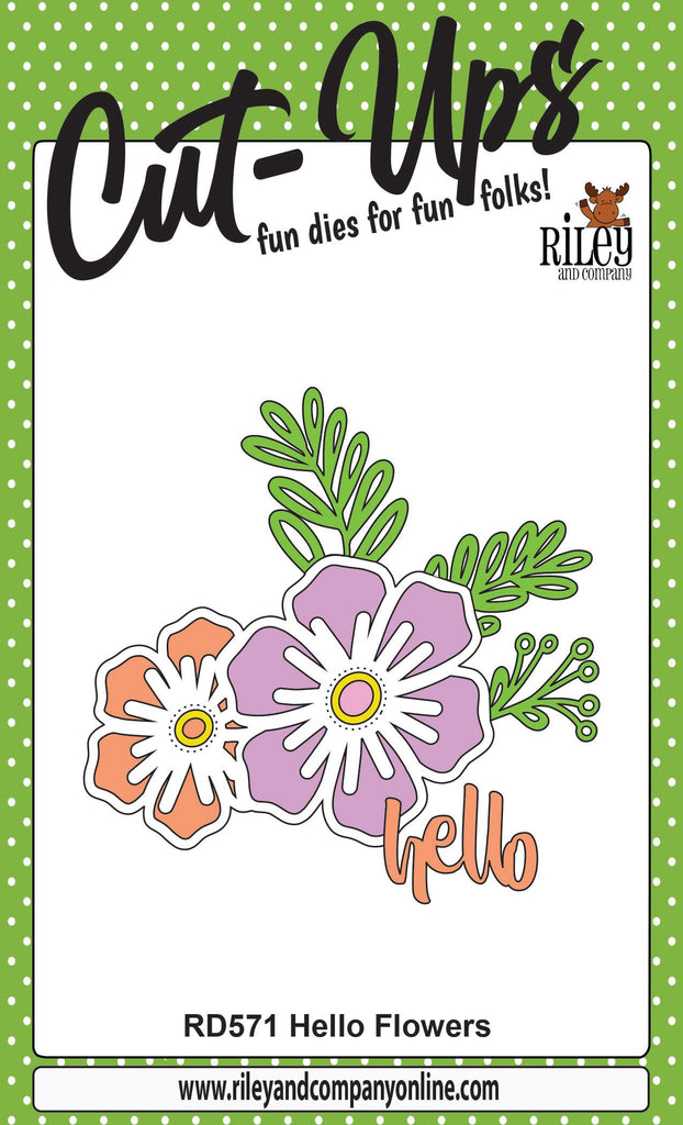 Riley And Company Cut Ups Hello Flowers Dies rd571