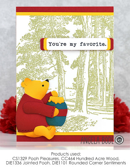 Impression Obsession Pooh Pleasures Clear Stamp Set cs1329 my favorite
